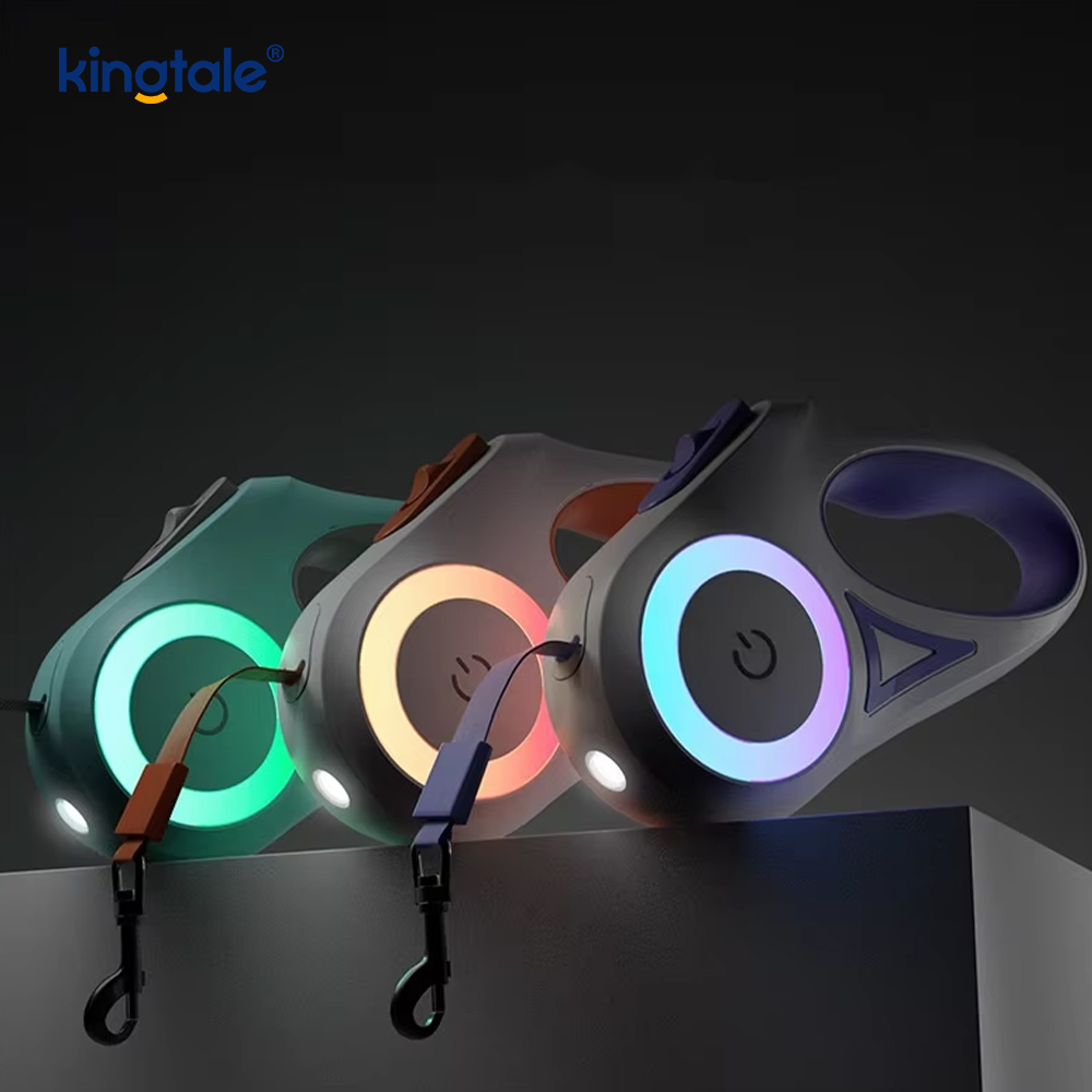 Laisse rétractable automatique avec LED