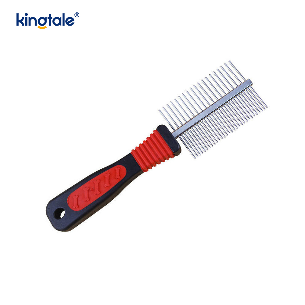 Peigne double face pour chien, peigne contre les tiques et les puces, brosse de toilettage pour petites races et chiots