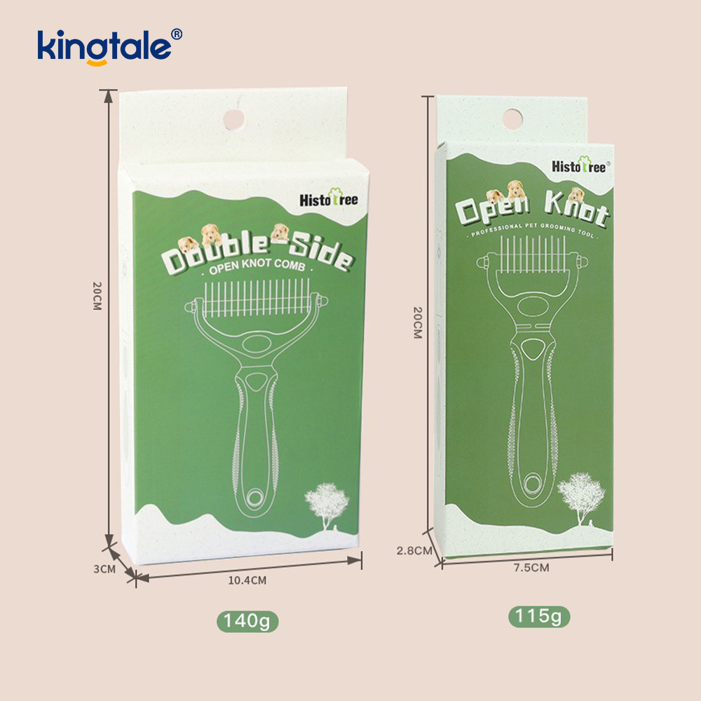 Râteau de toilettage pour animaux de compagnie, outil de démêlage Double face, râteau de sous-poil pour chiens et chats