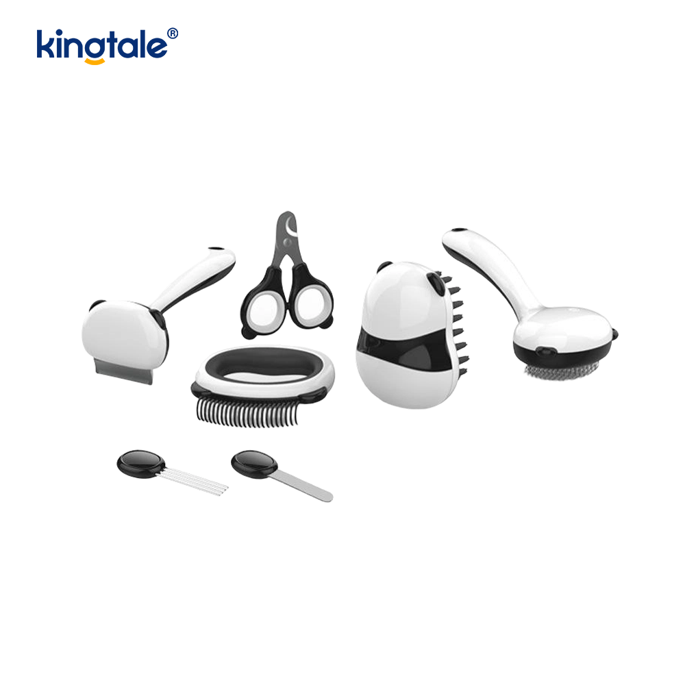 Ensemble de produits de nettoyage pour animaux de compagnie, brosse de bain modèle Panda