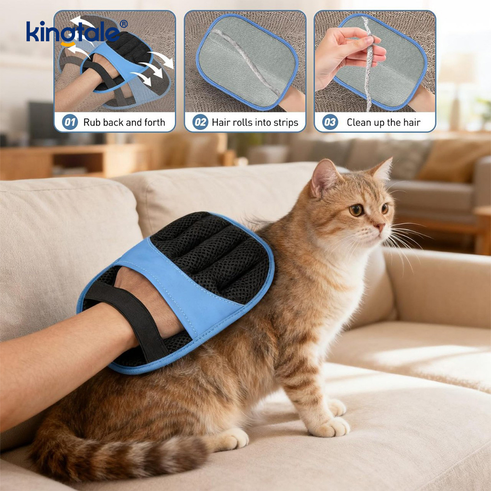Gant d'épilation pour animaux de compagnie, brosse magique, mitaine électrostatique pour chiens et chats