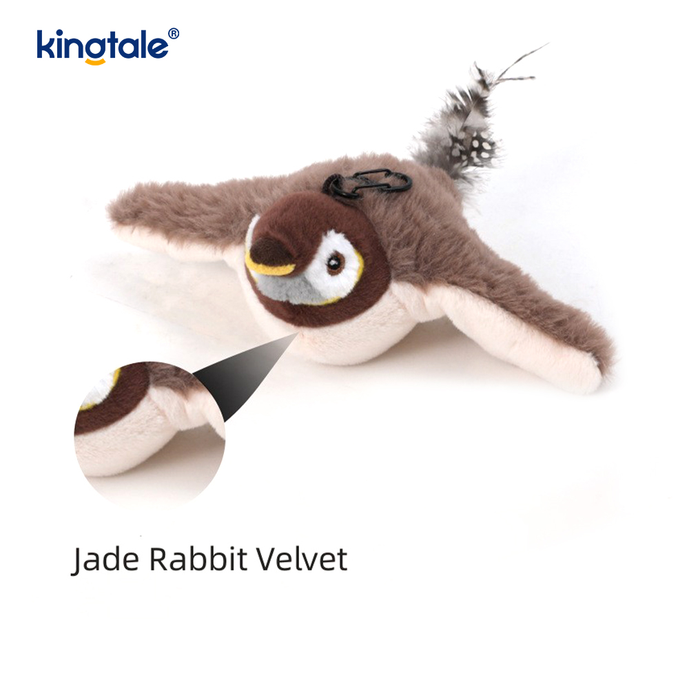 Jouet en peluche pour animaux de compagnie, simulation de moineau, pour toutes les races, chat, jouets à herbe à chat, moineau