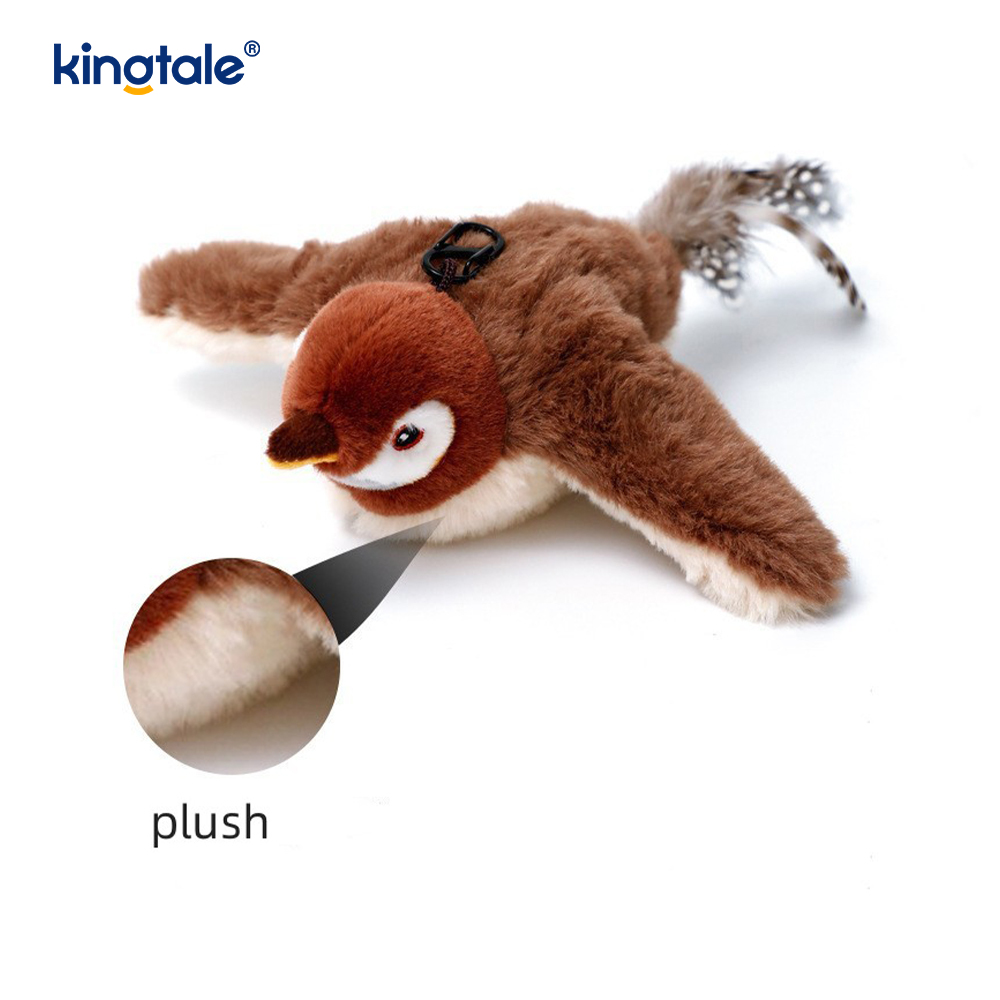 Jouet en peluche pour animaux de compagnie, simulation de moineau, pour toutes les races, chat, jouets à herbe à chat, moineau