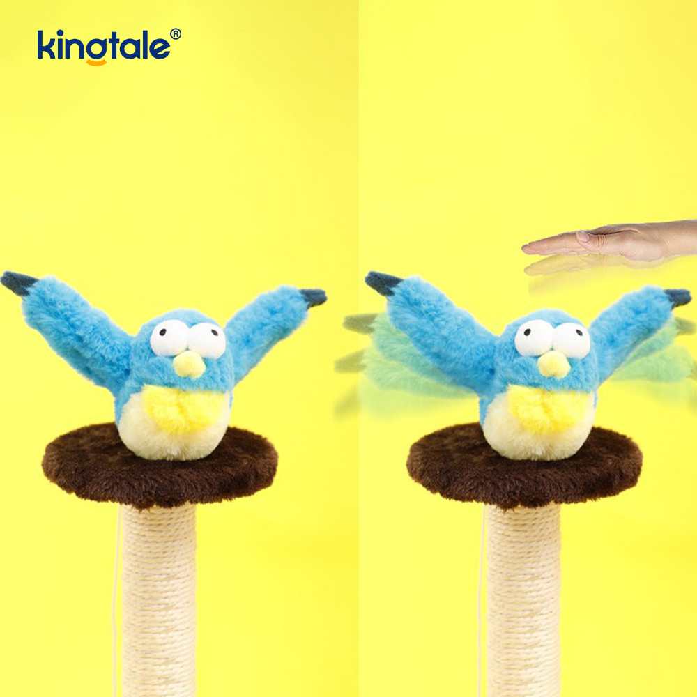 Jouet en peluche pour animaux de compagnie, simulation de moineau, pour toutes les races, chat, jouets à herbe à chat, moineau
