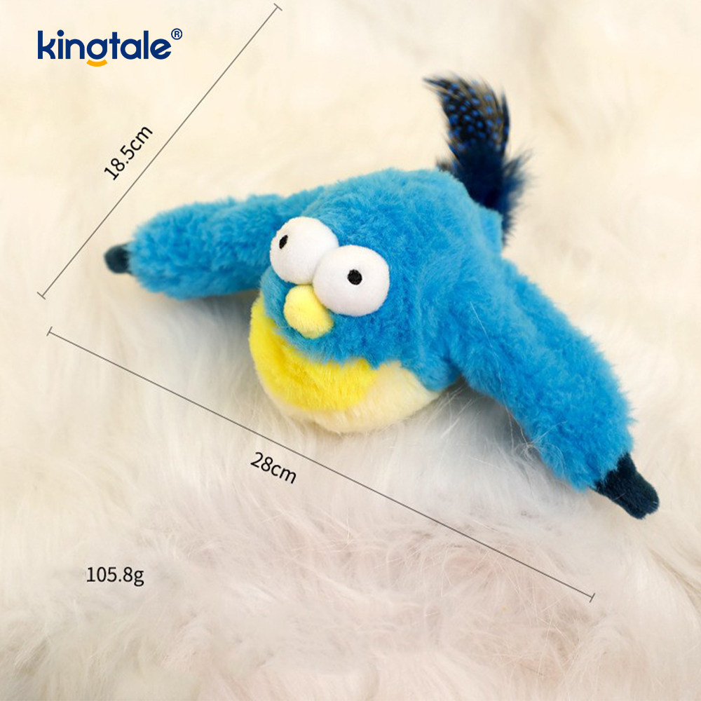 Jouet en peluche pour animaux de compagnie, simulation de moineau, pour toutes les races, chat, jouets à herbe à chat, moineau