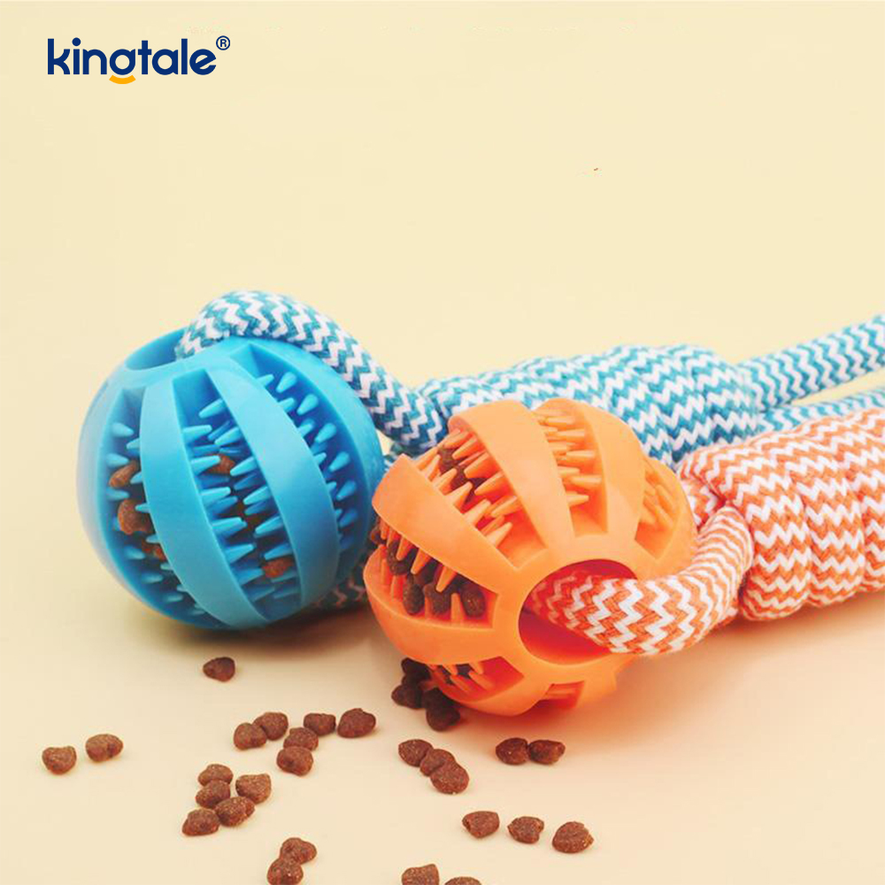 Balle de friandises en caoutchouc à mâcher extractible pour chien, jouet pour l'intérieur et l'extérieur