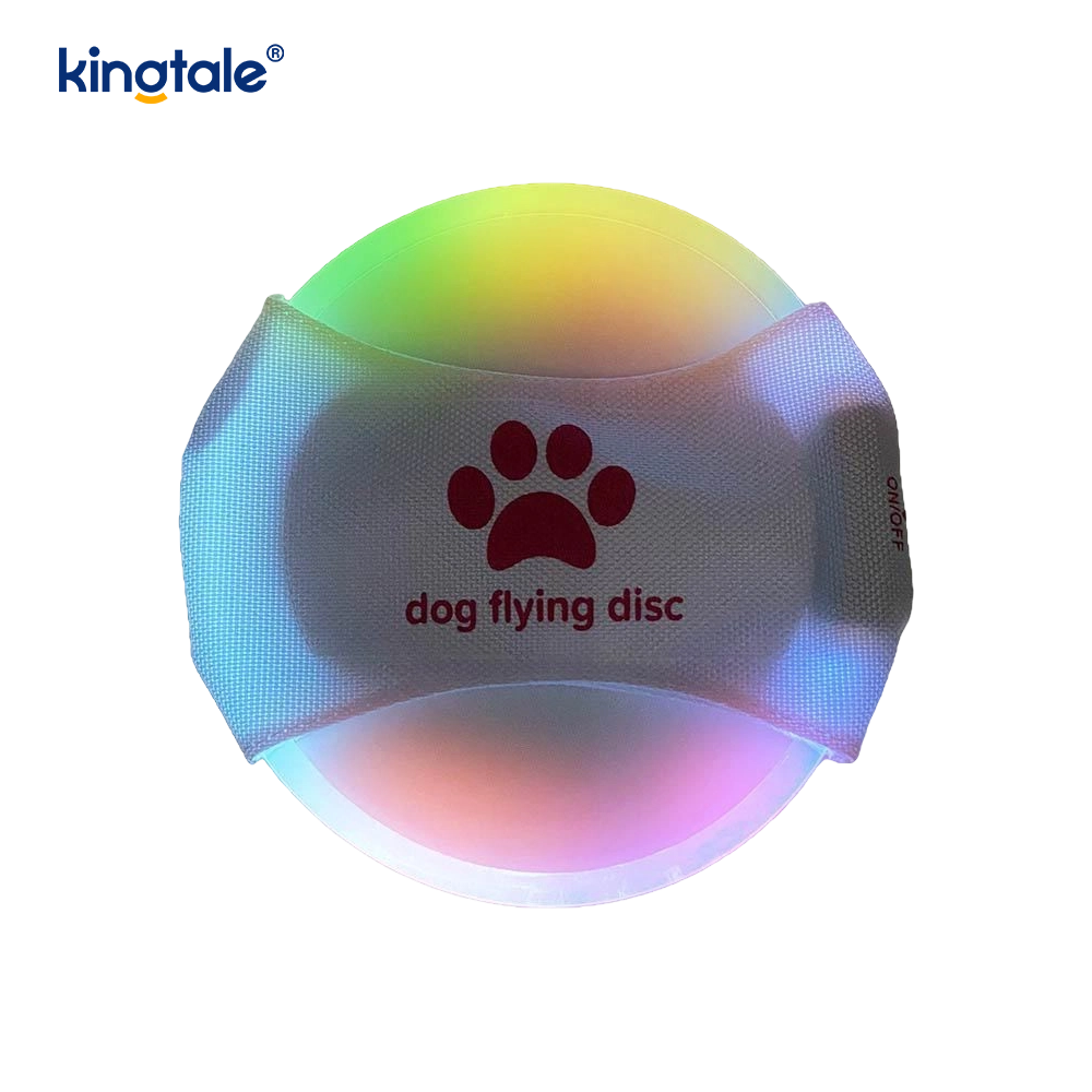 Frisbee lumineux pour animaux de compagnie, haute visibilité, entraînement pour animaux de compagnie, lancer, jeu pour l'exercice