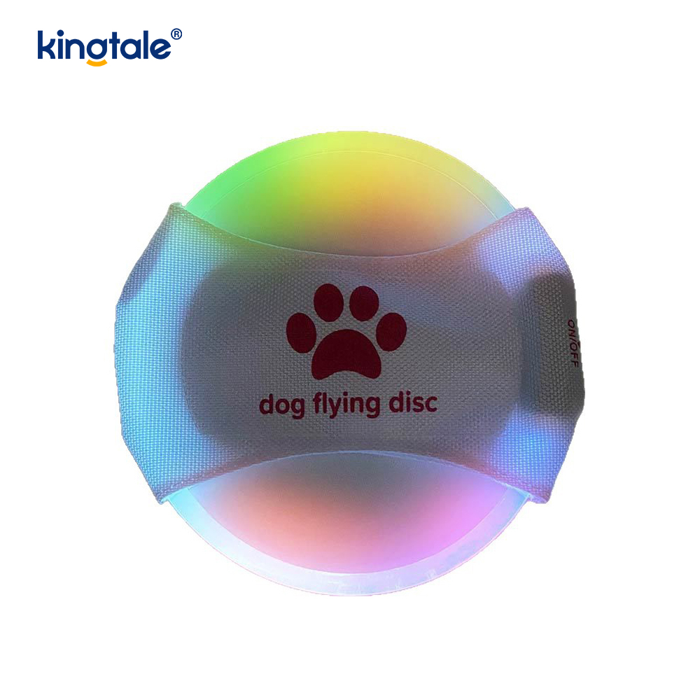 Frisbee lumineux pour animaux de compagnie, haute visibilité, entraînement pour animaux de compagnie, lancer, jeu pour l'exercice