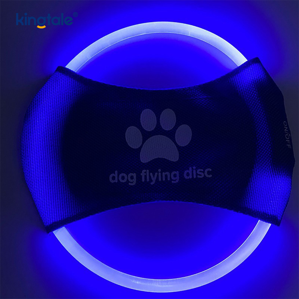 Frisbee lumineux pour animaux de compagnie, haute visibilité, entraînement pour animaux de compagnie, lancer, jeu pour l'exercice