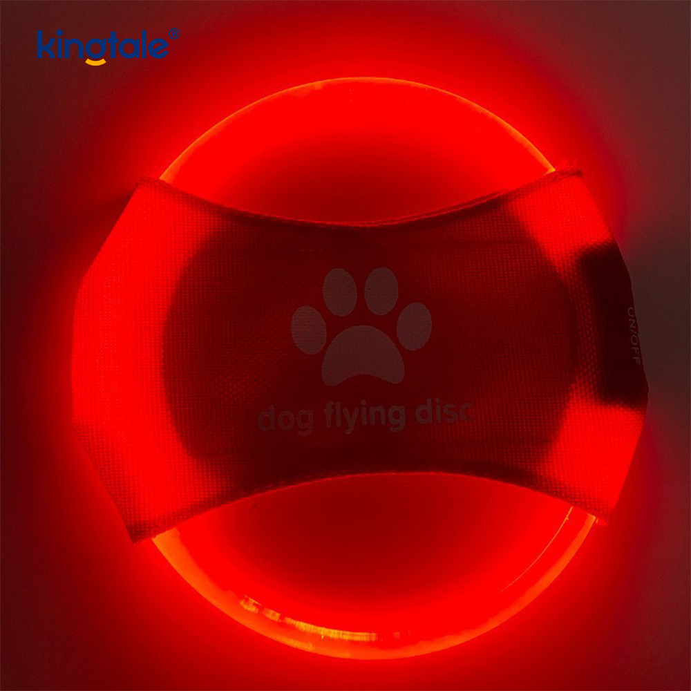 Frisbee lumineux pour animaux de compagnie, haute visibilité, entraînement pour animaux de compagnie, lancer, jeu pour l'exercice