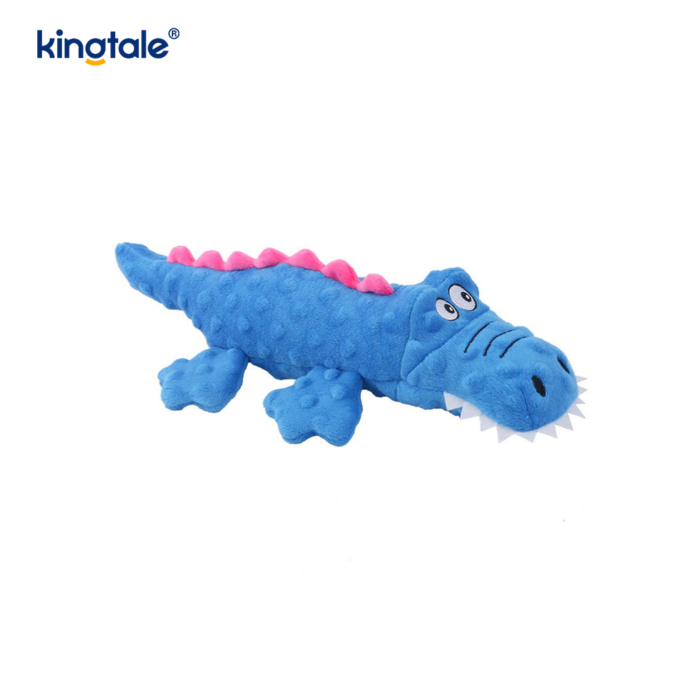 Jouet en peluche crocodile couineur pour animaux de compagnie pour nettoyer les dents