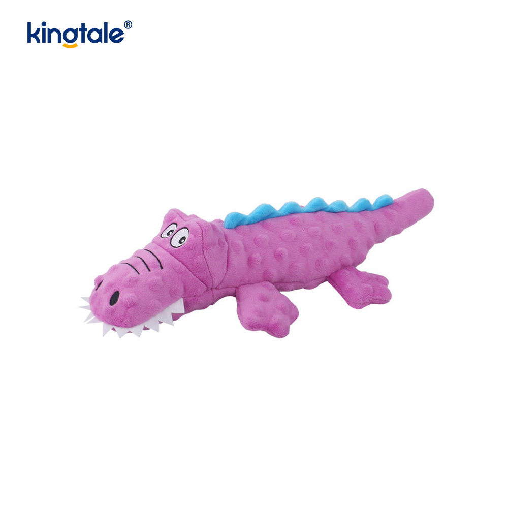 Jouet en peluche crocodile couineur pour animaux de compagnie pour nettoyer les dents