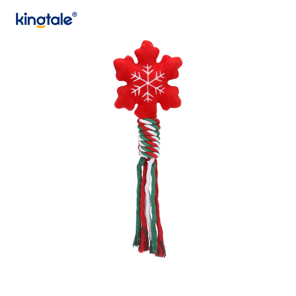 Jouets en peluche de corde de noël pour animaux de compagnie, jouet à mâcher pour chiot pour la dentition