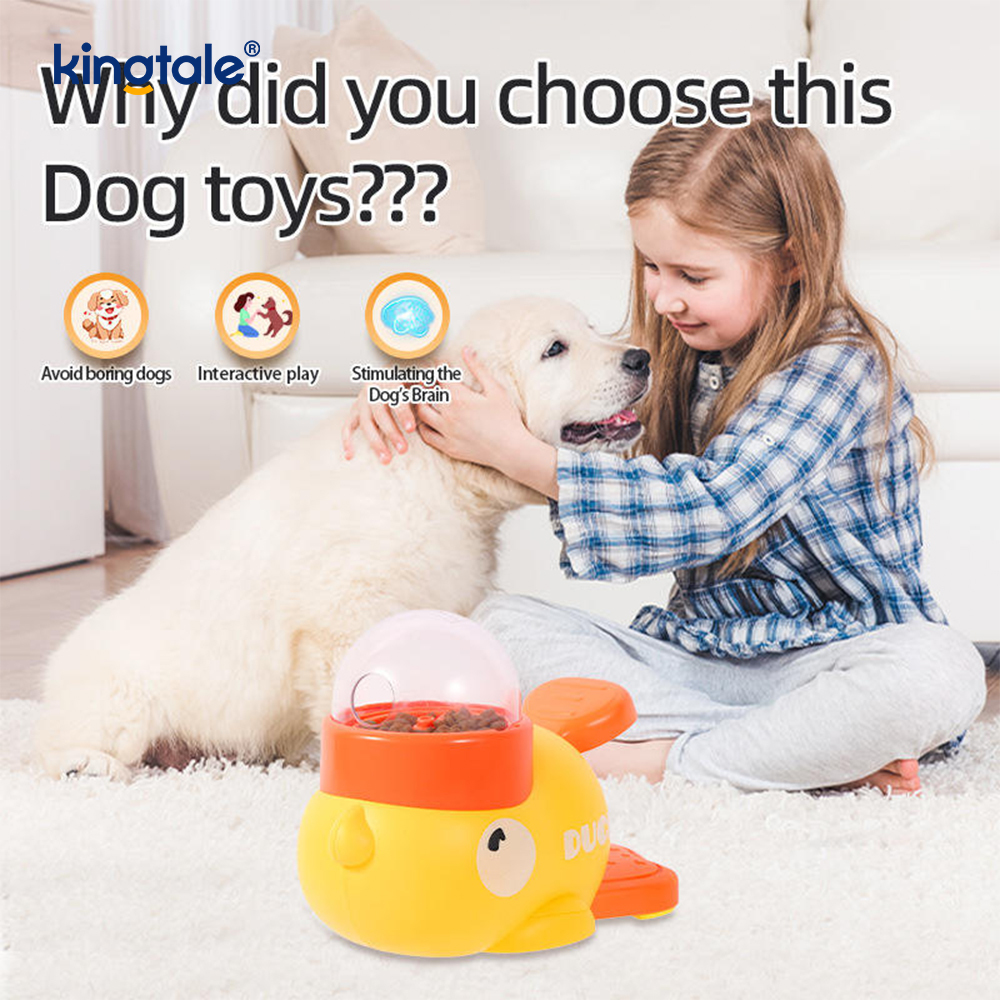 Petit canard jaune mangeoire pour animal domestique, jouets interactifs pour chiens, Puzzle alimentaire, gamelle pour ingestion lente