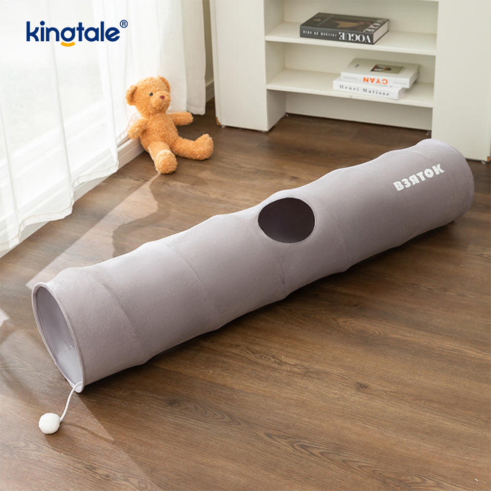 Jouet pliable pour chat, Tunnel droit de dessin animé, jouet interactif Unny, cadeau pour chat