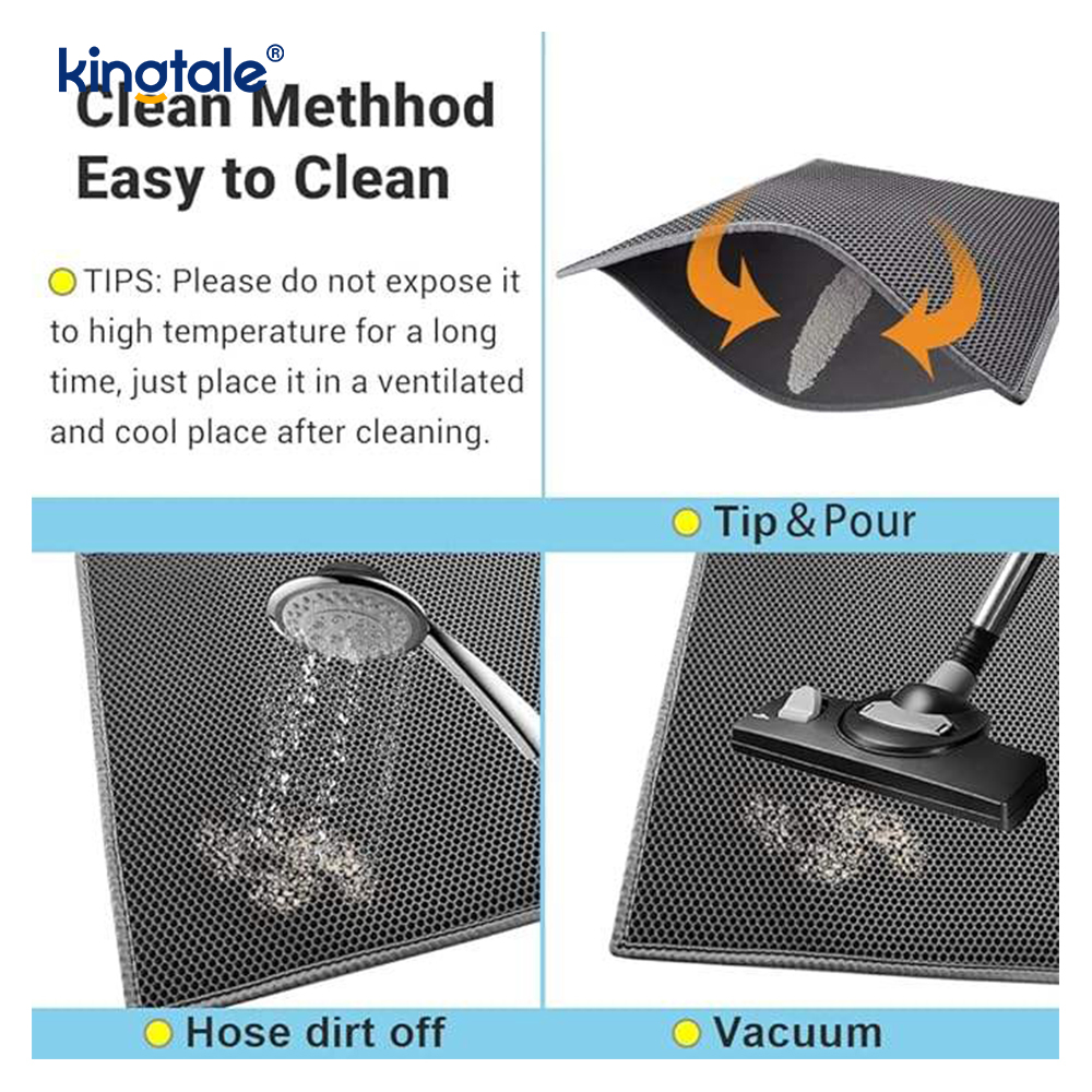 Tapis de litière pour chat amélioré, couche arrière étanche et étanche
