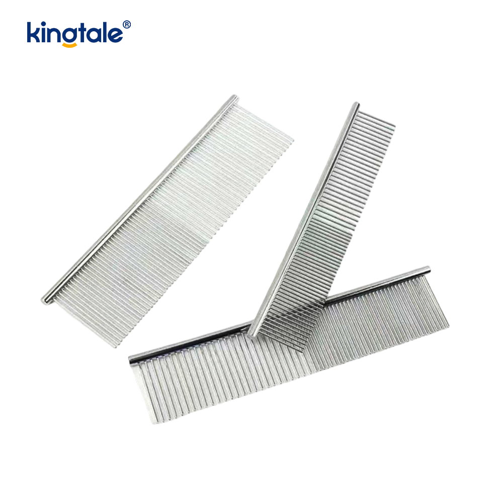 Peigne de toilettage en acier inoxydable, peigne pour chien, peigne en métal pour chat, pour enlever les enchevêtrements et les nœuds