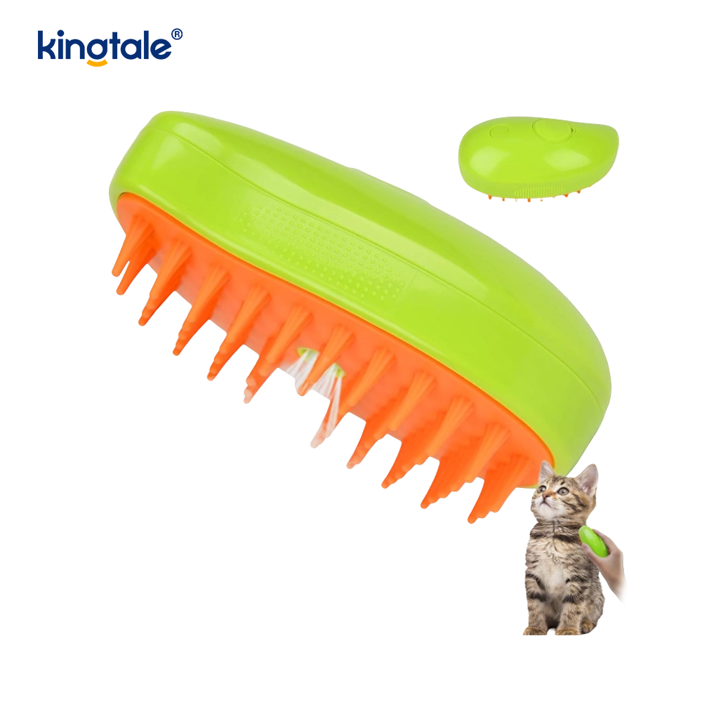 Brosse à vapeur pour chat 3 en 1, brosse pour animaux de compagnie, peigne de Massage en Silicone pour poils de chien