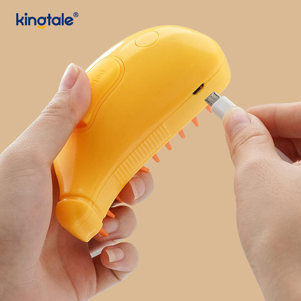 Brosse à vapeur pour chat 3 en 1, brosse pour animaux de compagnie, peigne de Massage en Silicone pour poils de chien