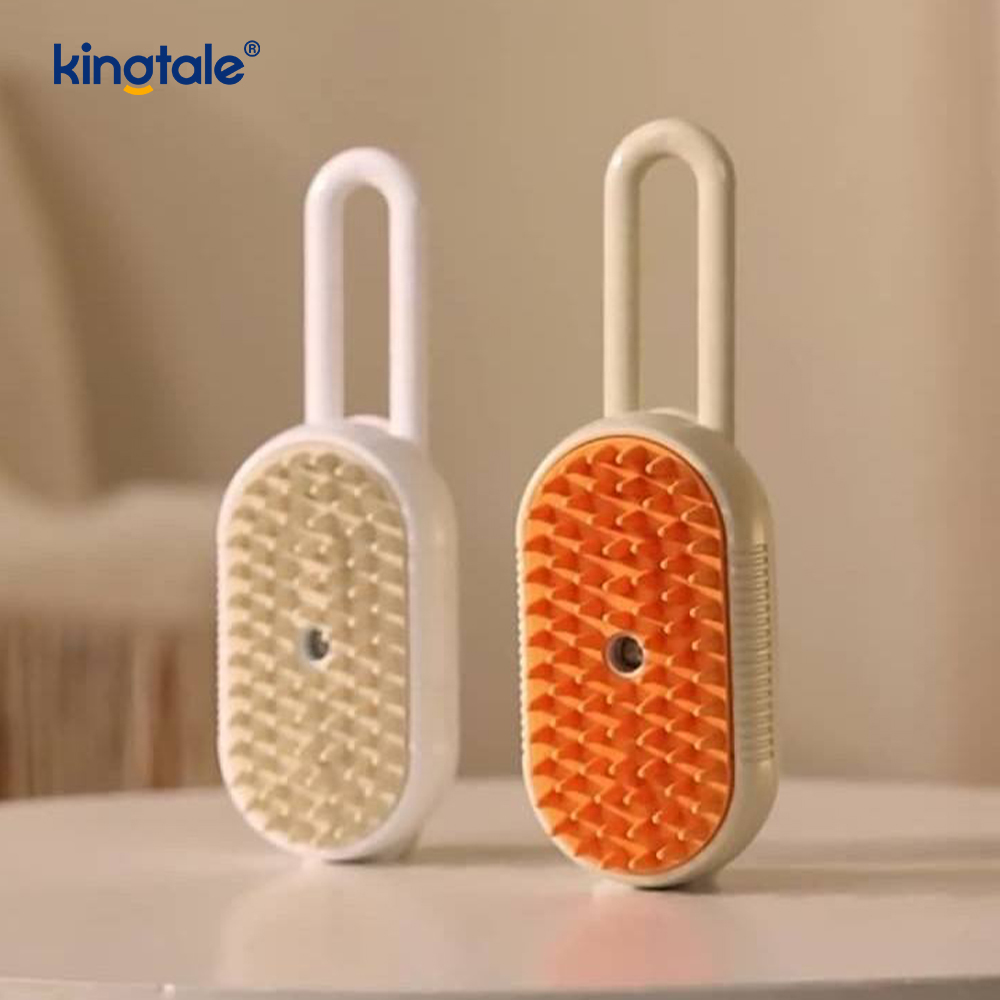 Brosse à vapeur pour chat 3 en 1, brosse pour animaux de compagnie, Massage en Silicone, peigne pour enlever les poils de chien