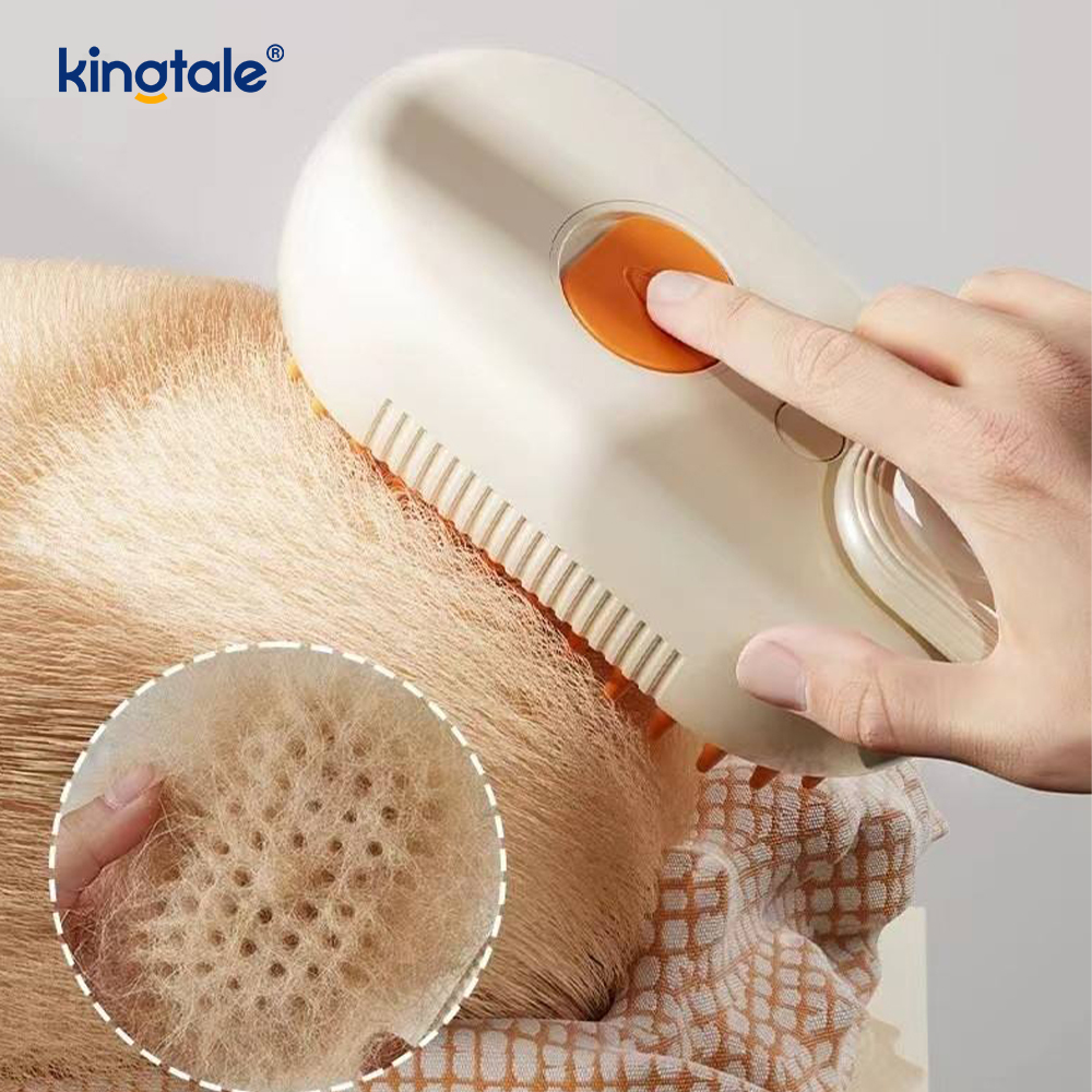 Brosse à vapeur pour chat 3 en 1, brosse pour animaux de compagnie, Massage en Silicone, peigne pour enlever les poils de chien