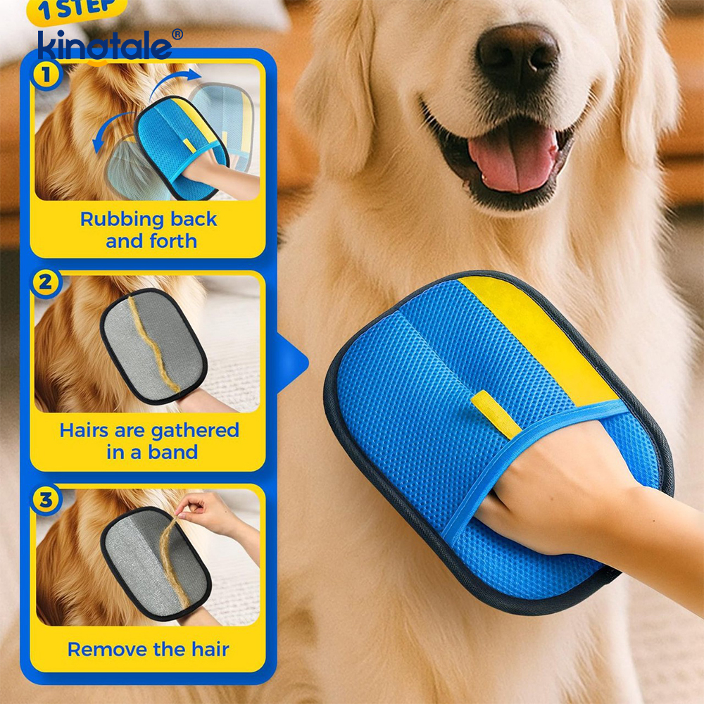 Gant d'épilation pour animaux de compagnie pour chats et chiens nouvellement Pro gants d'épilation électrostatique à cinq doigts pour animaux de compagnie
