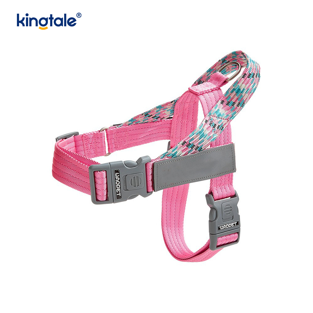 Harnais réfléchissant pour chien avec sangle en nylon tressé développée
