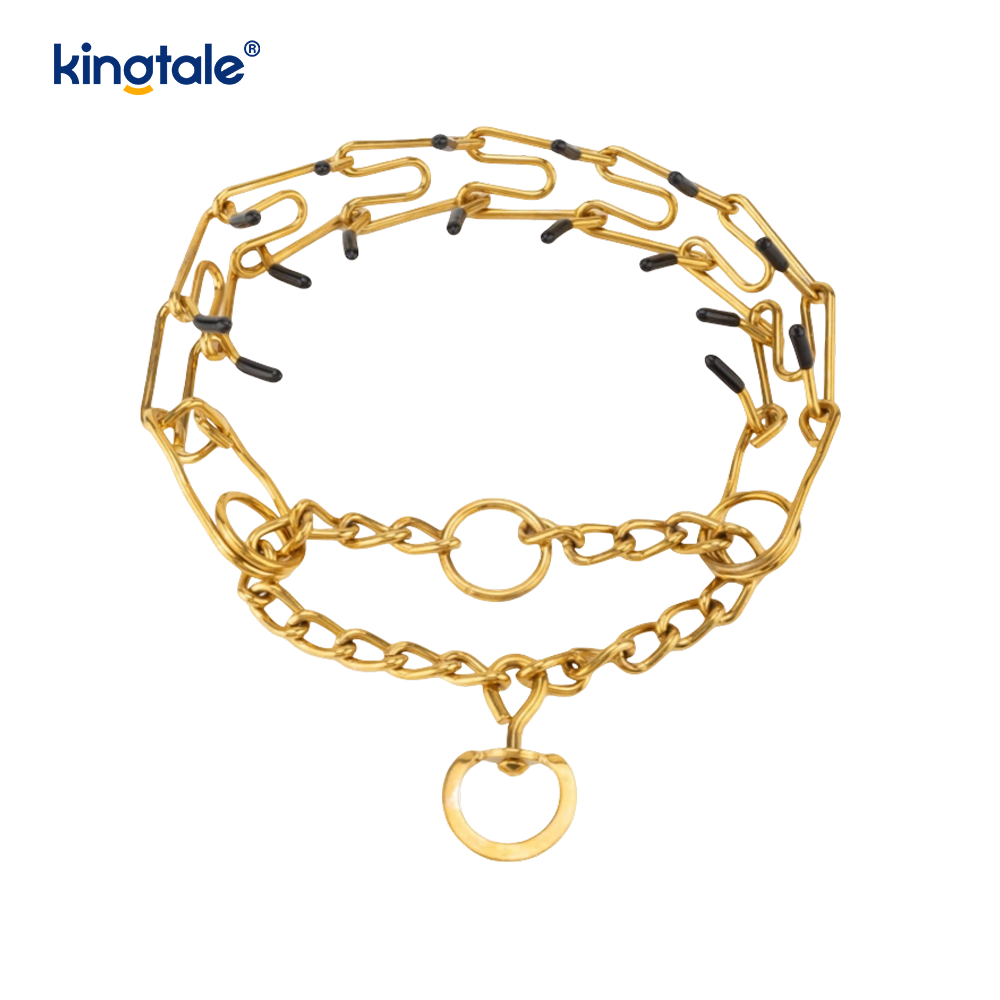 Colliers étrangleurs pour animaux de compagnie, en acier au carbone, à griffes métalliques, collier d'entraînement pour chiens