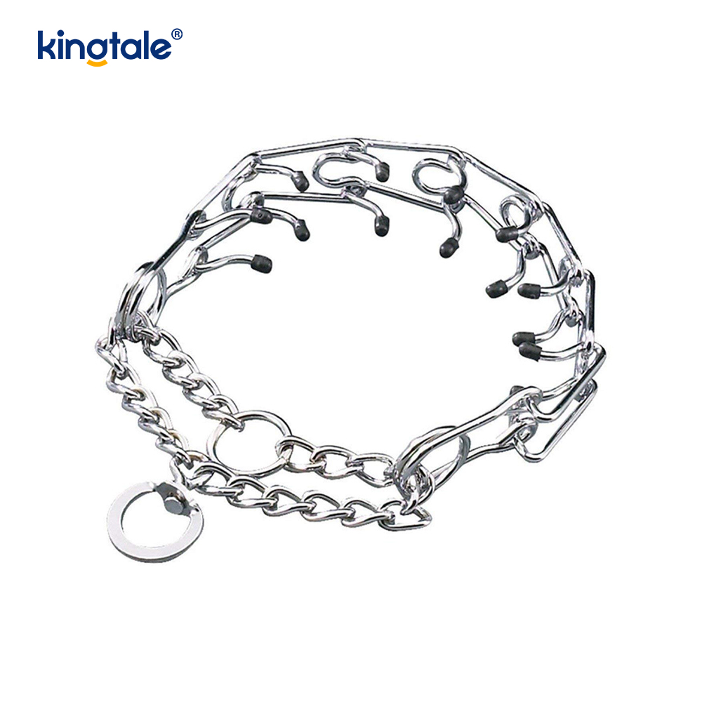 Colliers étrangleurs pour animaux de compagnie, en acier au carbone, à griffes métalliques, collier d'entraînement pour chiens