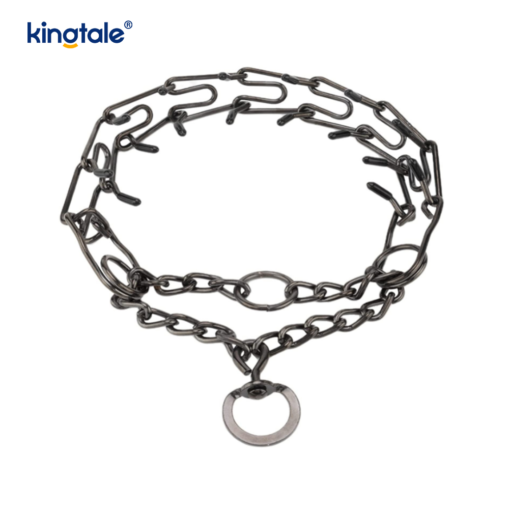 Colliers étrangleurs pour animaux de compagnie, en acier au carbone, à griffes métalliques, collier d'entraînement pour chiens
