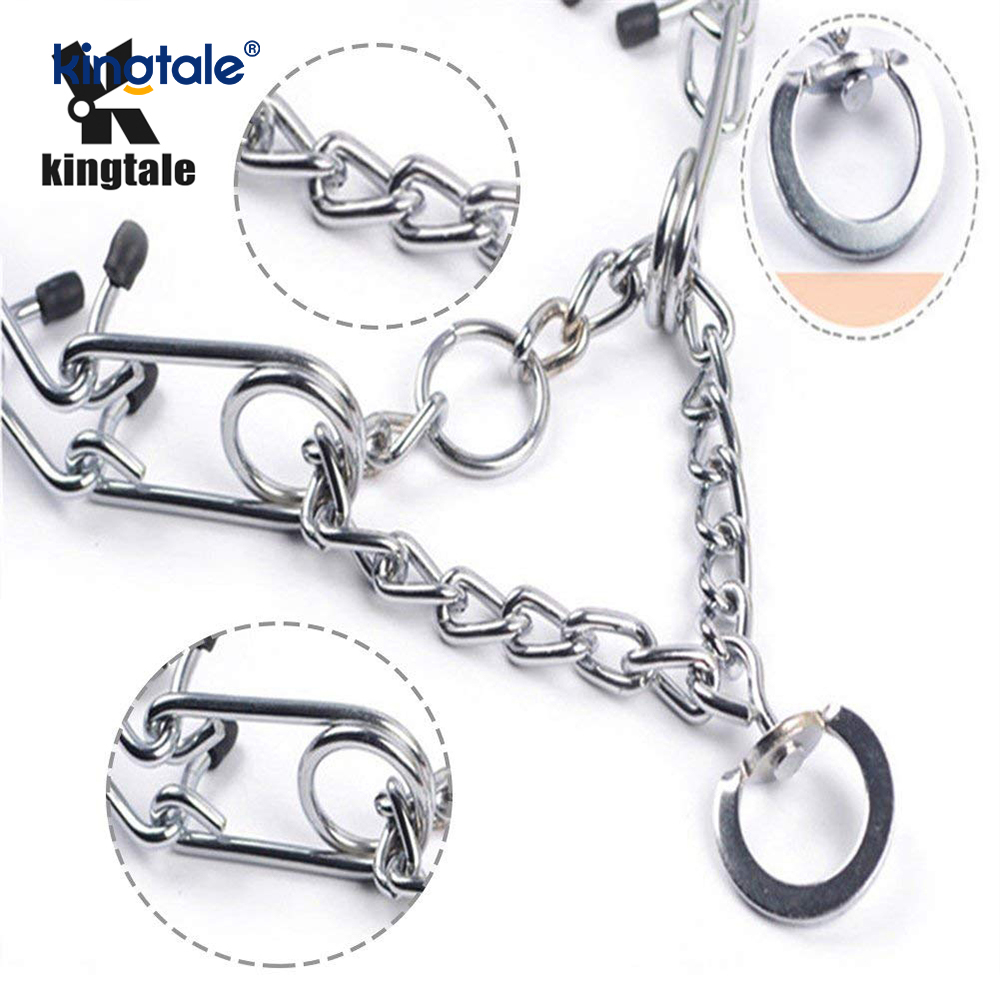 Colliers étrangleurs pour animaux de compagnie, en acier au carbone, à griffes métalliques, collier d'entraînement pour chiens