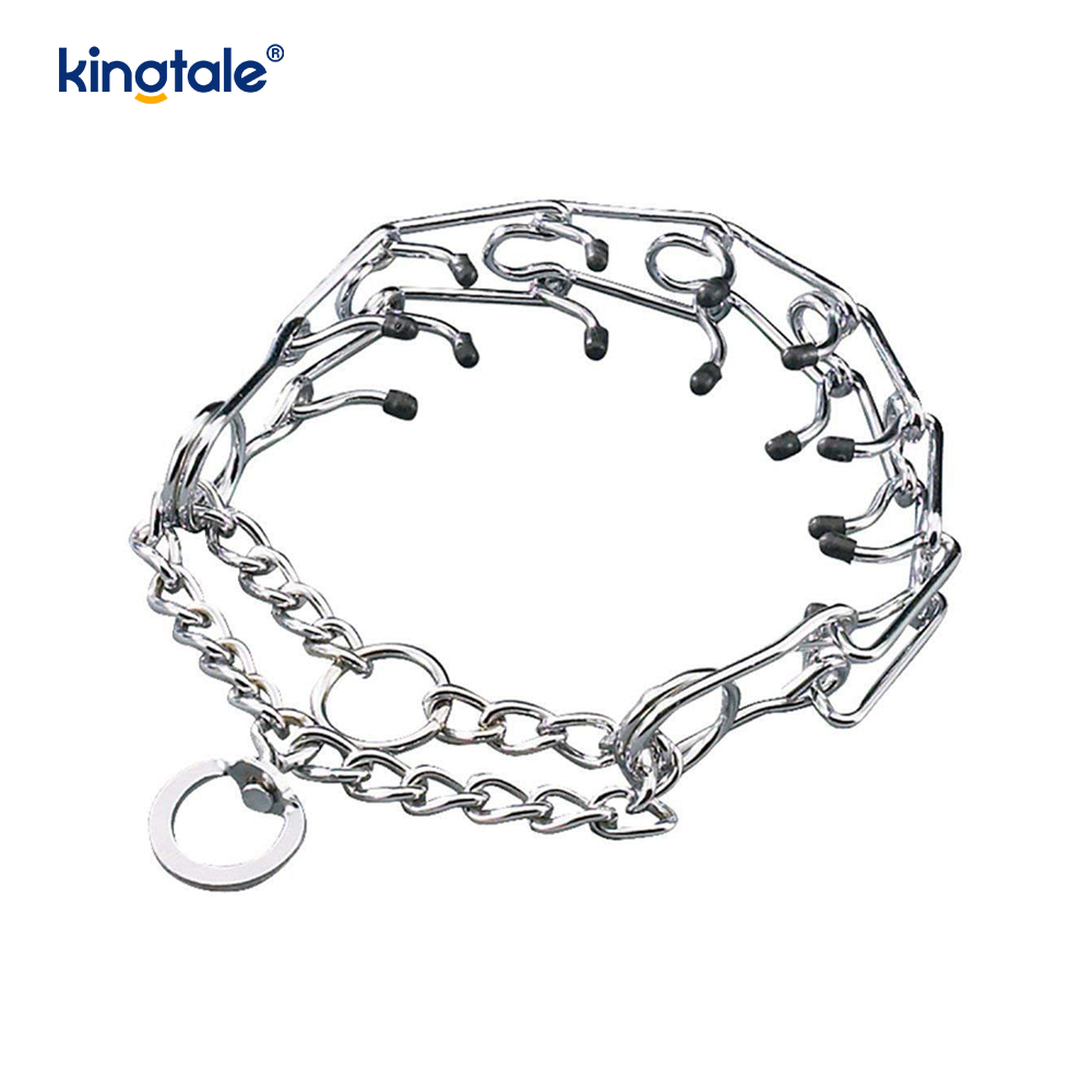 Colliers étrangleurs pour animaux de compagnie, en acier au carbone, à griffes métalliques, collier d'entraînement pour chiens