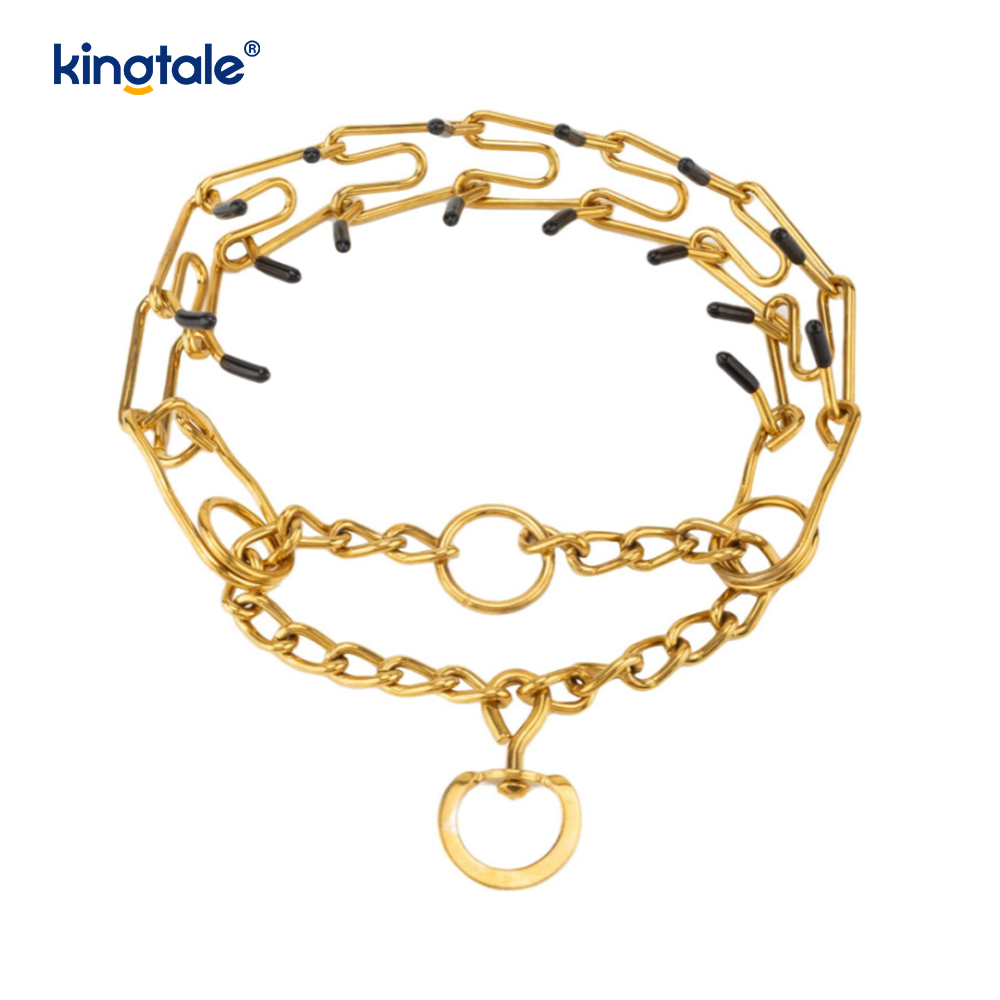 Colliers étrangleurs pour animaux de compagnie, en acier au carbone, à griffes métalliques, collier d'entraînement pour chiens
