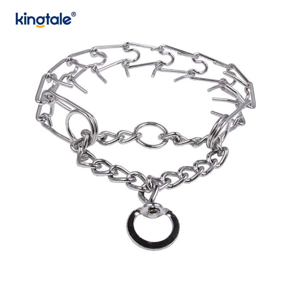 Colliers étrangleurs pour animaux de compagnie, en acier au carbone, à griffes métalliques, collier d'entraînement pour chiens