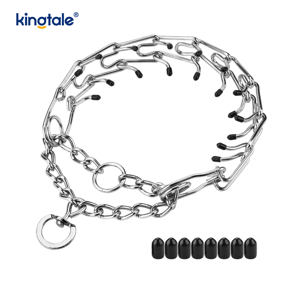 Colliers étrangleurs pour animaux de compagnie, en acier au carbone, à griffes métalliques, collier d'entraînement pour chiens