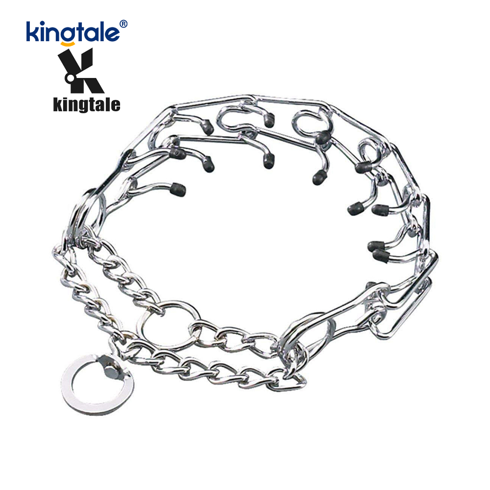 Colliers étrangleurs pour animaux de compagnie, en acier au carbone, à griffes métalliques, collier d'entraînement pour chiens