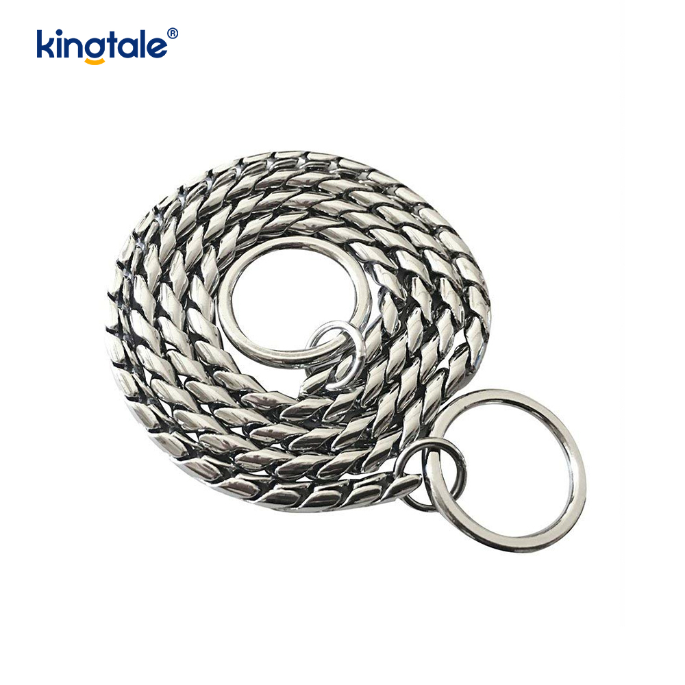 Collier de chaîne de chien de serpent en métal de cuivre pur pour les chiens de petite et moyenne taille