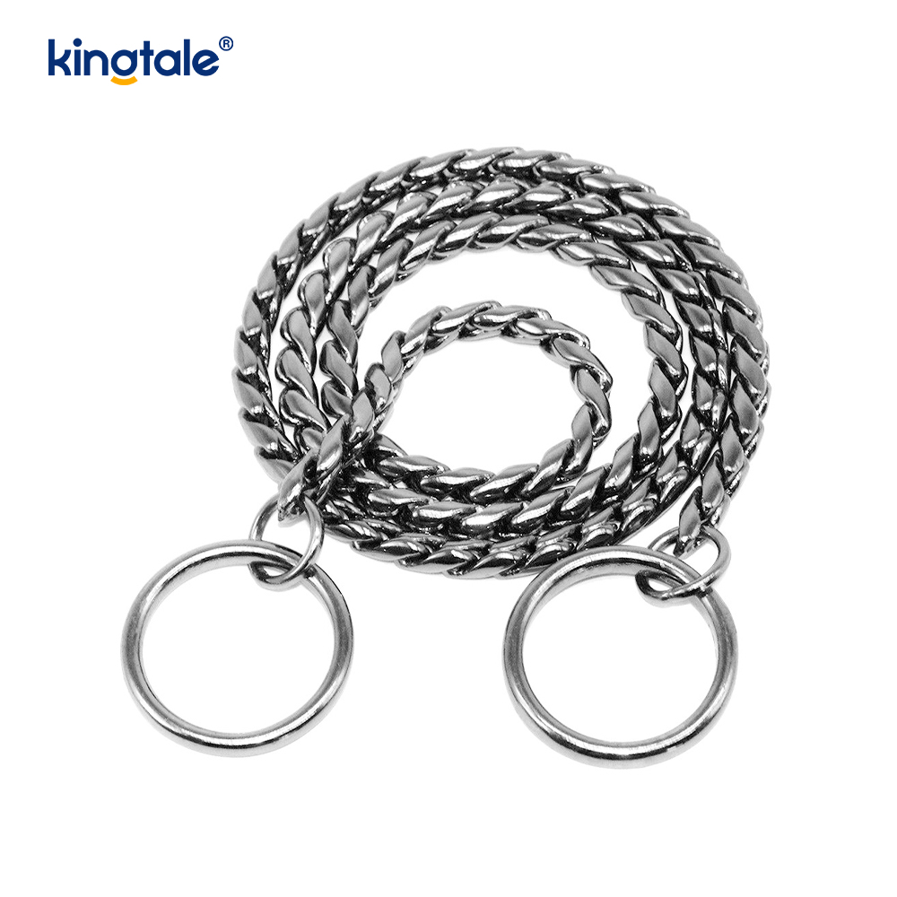 Collier de chaîne de chien de serpent en métal de cuivre pur pour les chiens de petite et moyenne taille