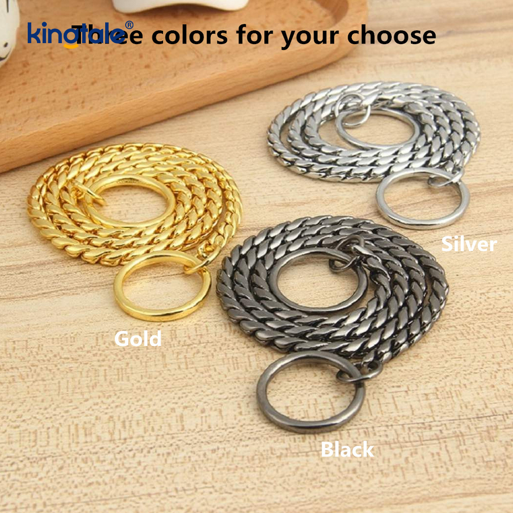 Collier de chaîne de chien de serpent en métal de cuivre pur pour les chiens de petite et moyenne taille