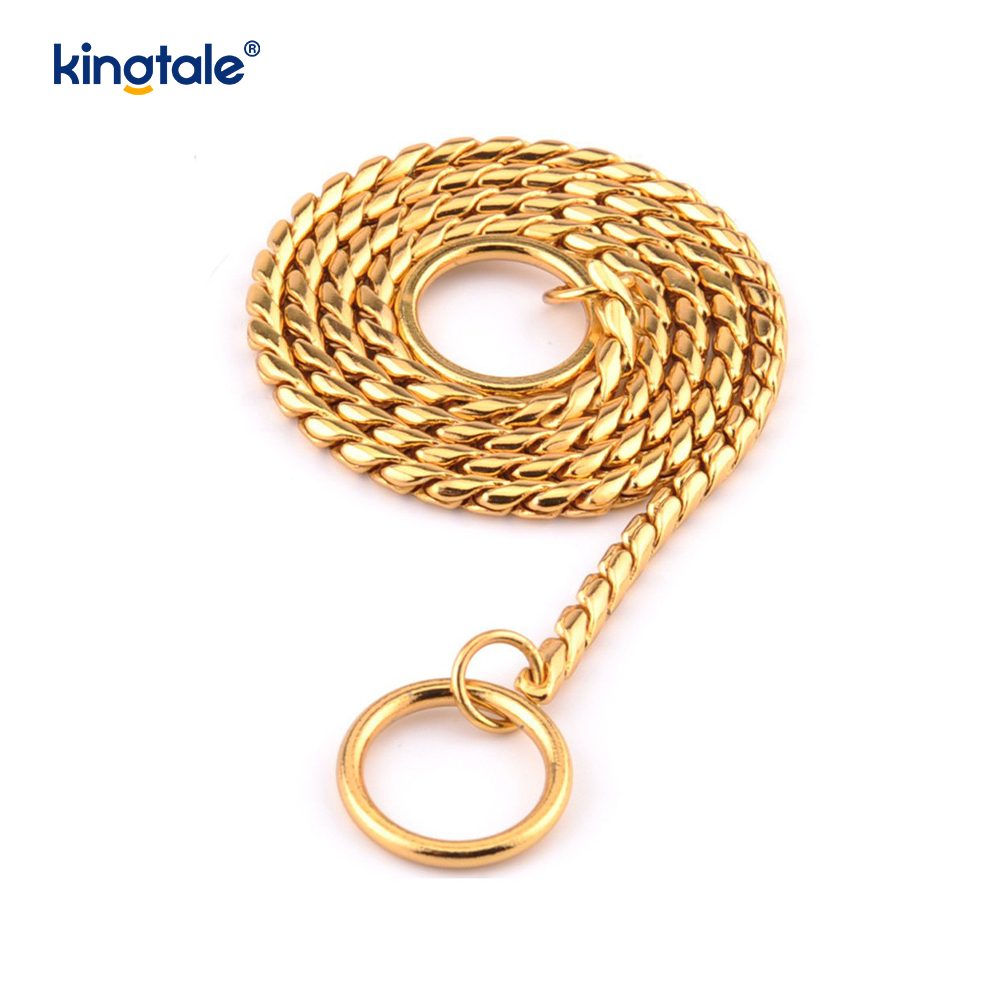 Collier de chaîne de chien de serpent en métal de cuivre pur pour les chiens de petite et moyenne taille