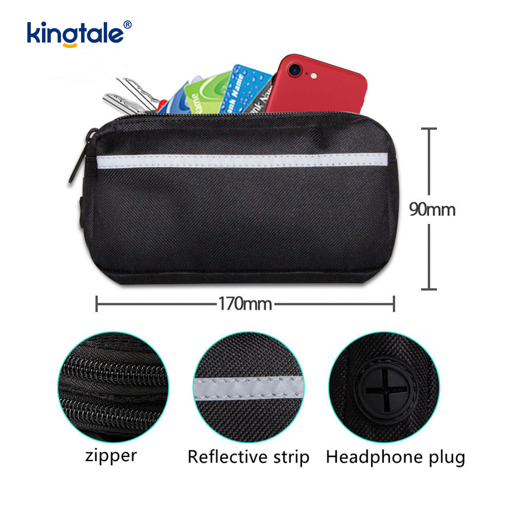 Laisse pour animaux de compagnie double course élastique réfléchissante avec pochette à fermeture éclair