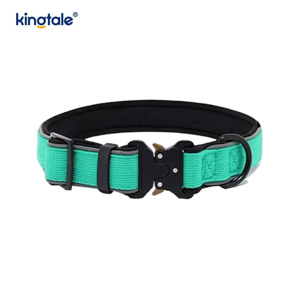 Boucle tactique réfléchissante réglable lourde de collier de chien pour les chiens de M L