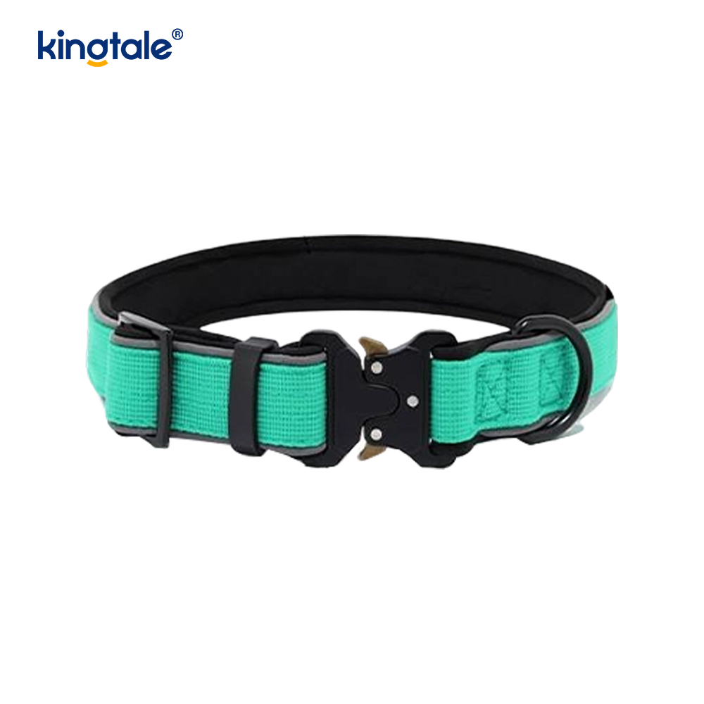 Boucle tactique réfléchissante réglable lourde de collier de chien pour les chiens de M L