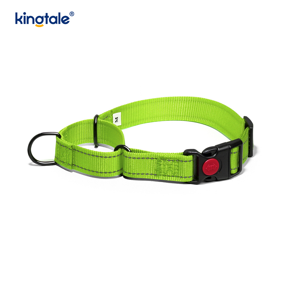 Collier de chien de martingale en nylon réglable réfléchissant sans traction pour les chiens S M A L L