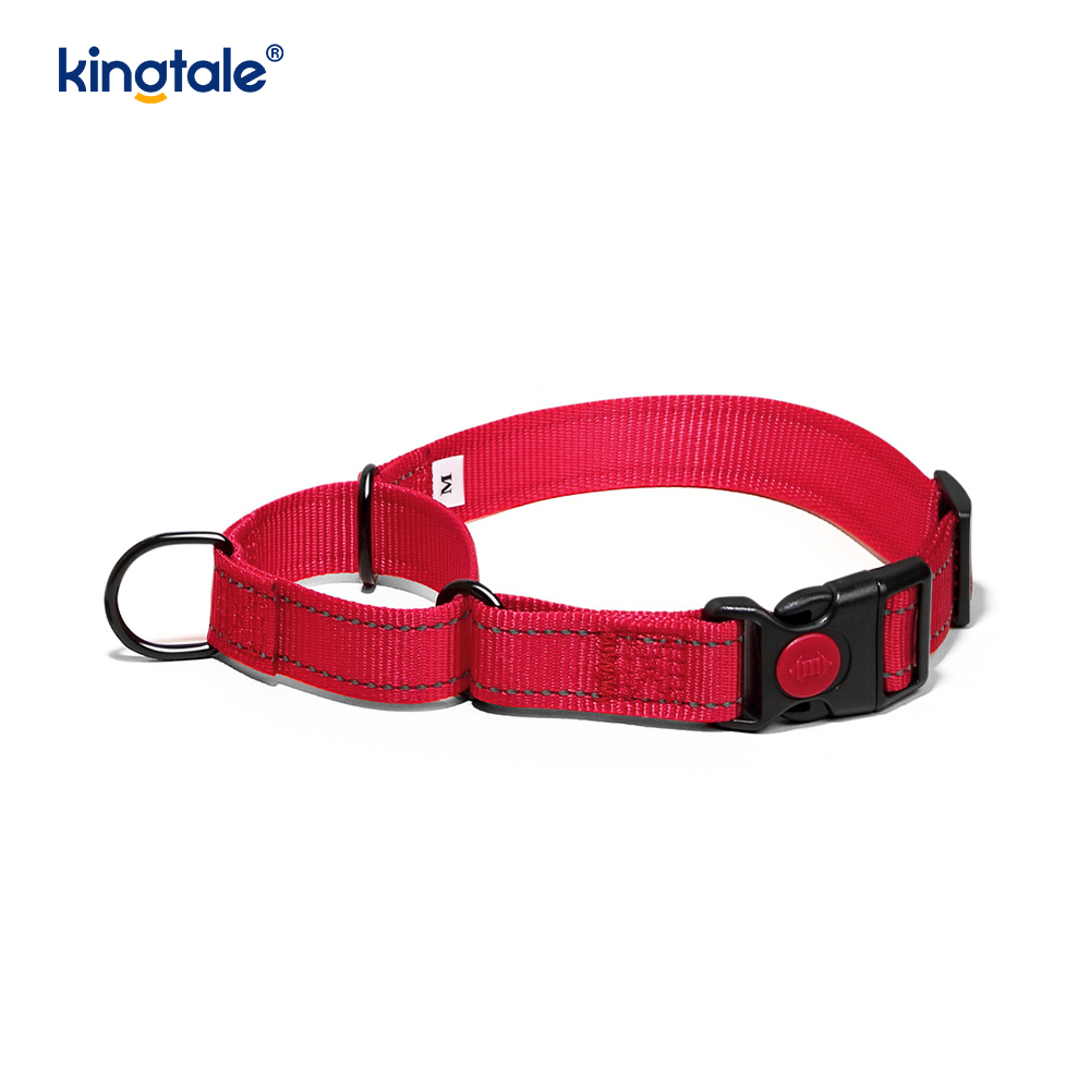 Collier de chien de martingale en nylon réglable réfléchissant sans traction pour les chiens S M A L L