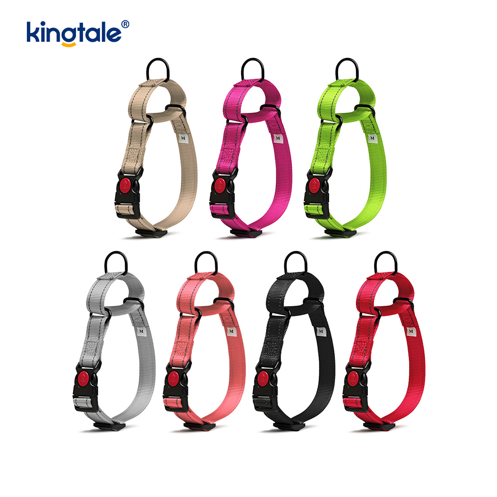 Collier de chien de martingale en nylon réglable réfléchissant sans traction pour les chiens S M A L L