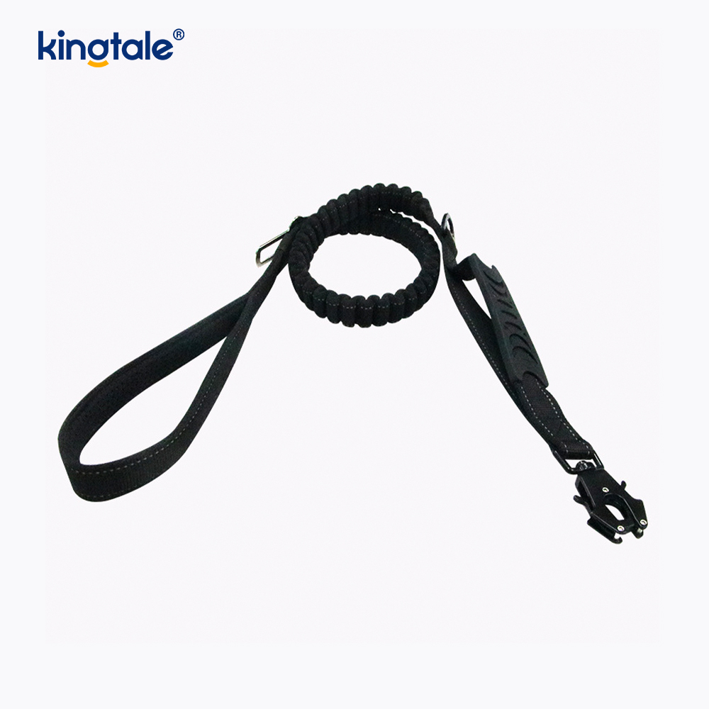 Laisse élastique réfléchissante pour collier de chien, tactique robuste, sans traction