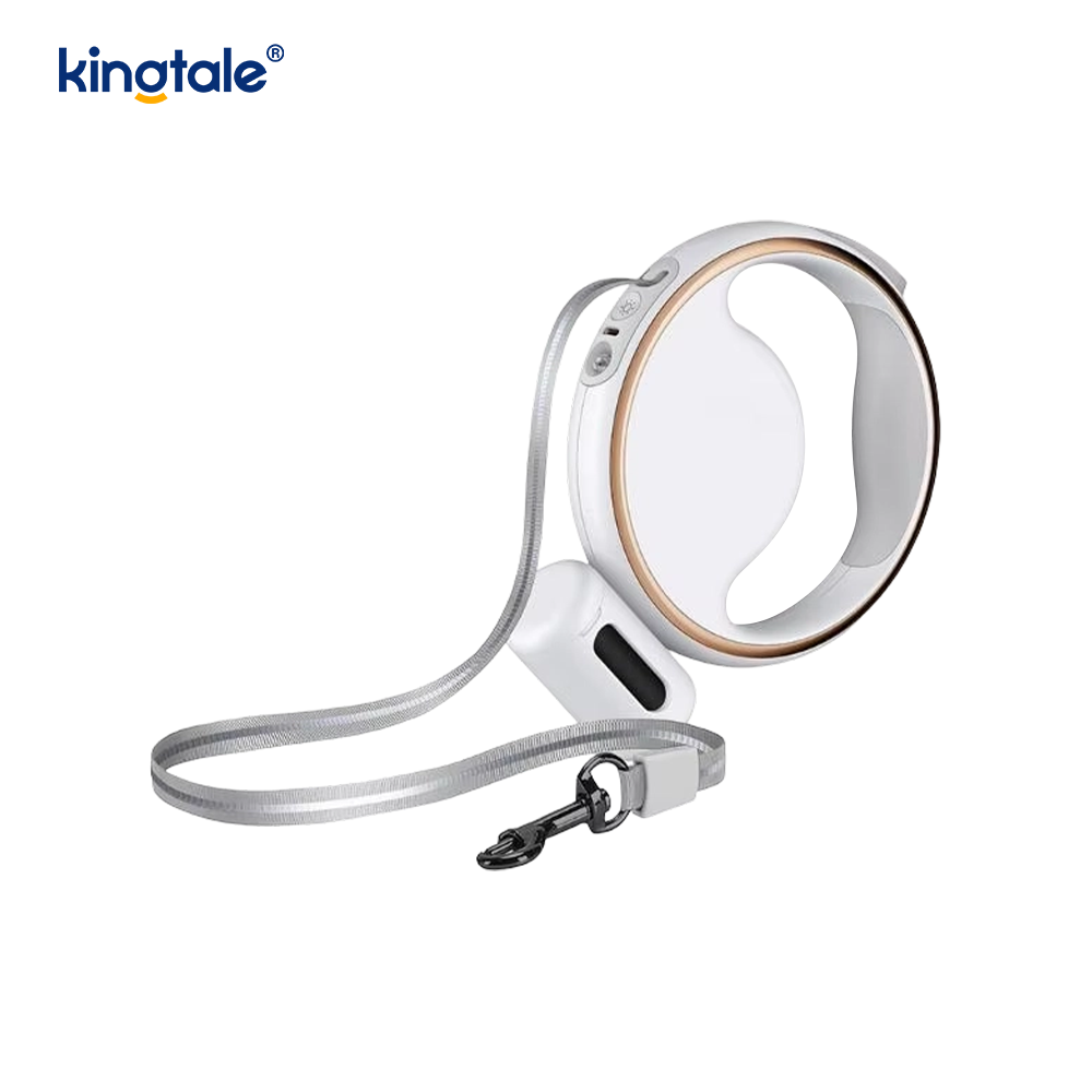 Laisse en nylon rétractable automatique de collier de chien d'éclairage mené moderne simple
