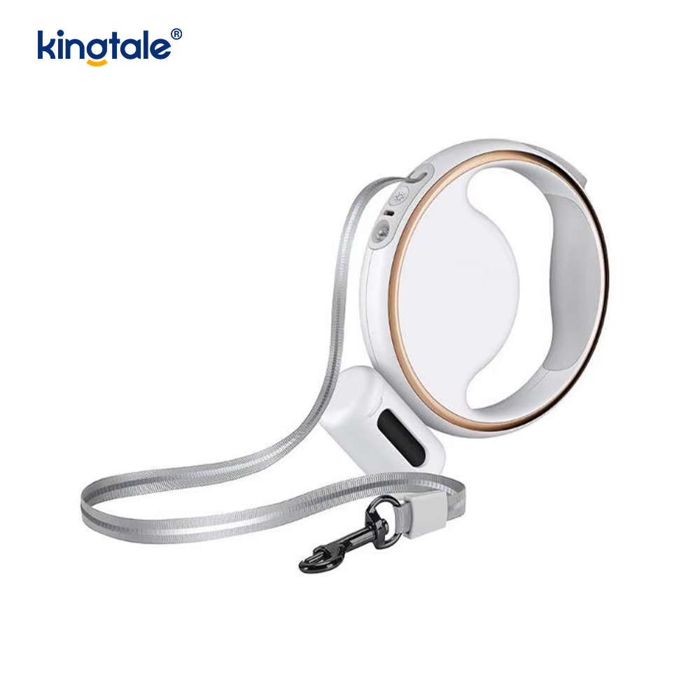 Laisse en nylon rétractable automatique de collier de chien d'éclairage mené moderne simple