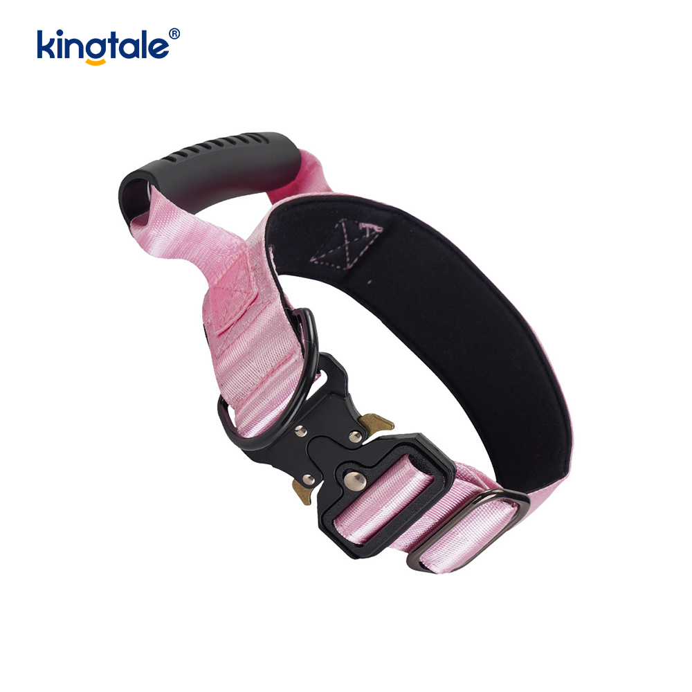 Poignée de contrôle en nylon pour entraînement tactique et collier à boucle en métal à dégagement rapide
